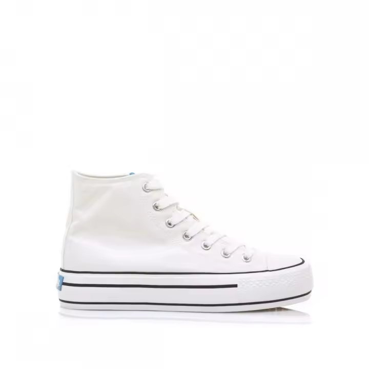 MUSTANG 60172  I222 Zapatillas de lona mujer 27761 XL BOTA BASQUET DOBLE PISO LONA BLANCO - 1