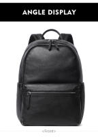Mochila De Cuero Genuino 100% Para Hombres Moda Natural Negocios Lujo Con Capacidad Para Portátil De 15.6 Pulgadas Bolsa Escolar Para Estudiantes Y Chicos - details 12