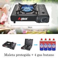 Pack Hornillo de Gas Individual . funciona de botella de gas 丨2200W de Potencia丨Incluye Maletín de Transporte + 4 Cartuchos de Gas Butano 227g丨Compatible con Cocinas Portátiles y Sopletes丨Ideal para Camping, Barbacoas y Jardines - details 0