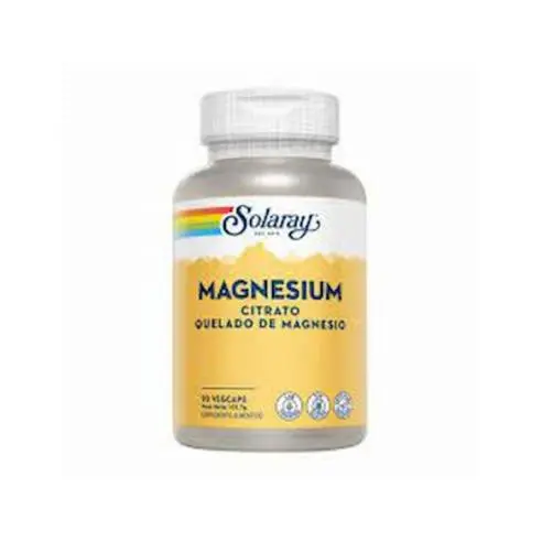 Magnesio Citrato Solaray 180 cápsulas para fortalecer músculos y sistema nervioso - 1