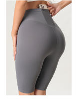 Shorts De Yoga High Waisted Butt Lifting Leggings De Color Puro Para Mujer Pantalones De Ciclismo Para Gimnasio Y Pilates Entrenamiento Cinco Pantalones - details 10