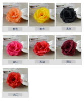 Rosa Artificial De Seda Amarilla/Oro Y Plateada 8cm Para Decoración De Boda Fiesta Doméstica Banquete DIY Flores Decorativas - details 14