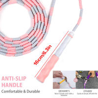 Banda De Saltar Ajustable Antideslizante Con Mango Suave Y Perlas Trenzada En Segments Para Entrenamiento De Fitness Y Juego - details 0