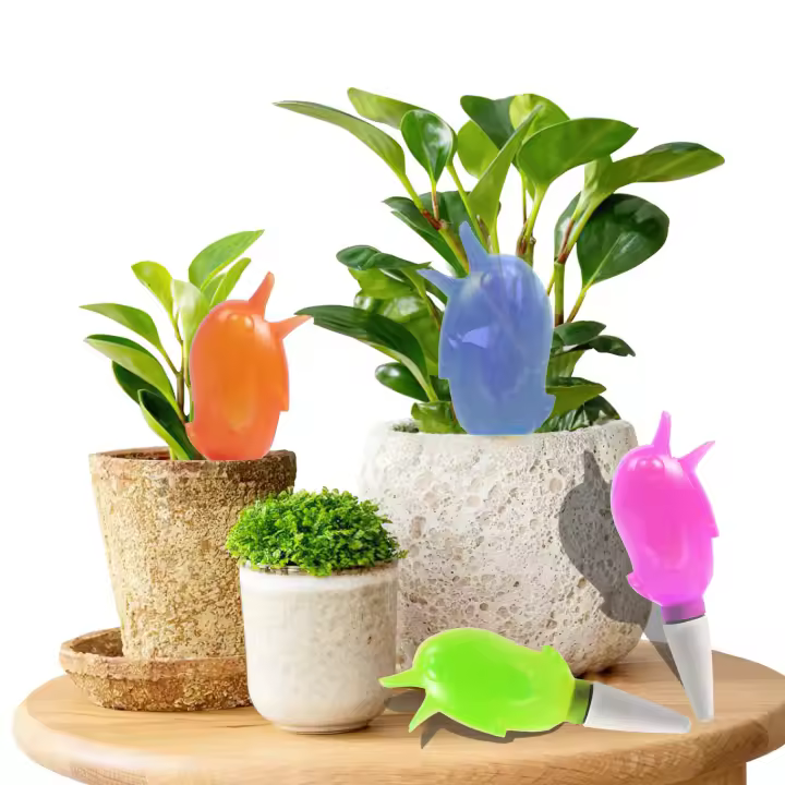 4Pcs Pitones De Riego Automático Para Plantas Forma De Pájaro Kit De Riego De Agua Self Watering Spikes Para Jardín - 1