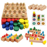Juguete Educativo De Madera Montessori Para Niños Juguetes De Desarrollo Sensorial Y Práctica De Cilindros Y Agujeros Edad Recomendada 3-12 Años - details 4