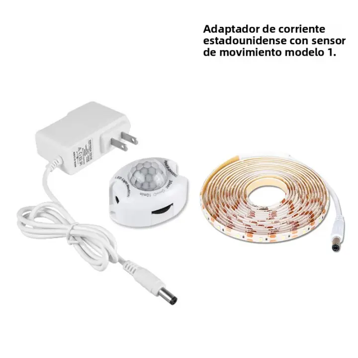 Tira De LED Con Sensor De Movimiento PIR 1-5m IP65 Impermeable DC 12V Para Automatización De Luces En Escaleras Armario Cocina Color Temperatura Blanca / Cálida - 1