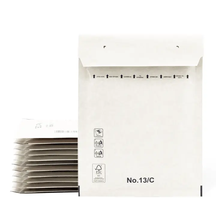 Sobres Acolchados, Sobres para Envíos, Bolsas de Papel con Interior de Burbujas, Color Blanco, Bolsas para Envíos con Cierre Adhesivo - Ofituria (20 Sobres, 150x220mm) - 1