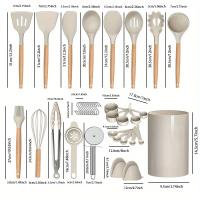 Set De Utensilios De Cocina Ecológicos De Silicona 36pcs Con Soporte Para Cocinar Resistente Al Calor Para Hornear Y Cocinar - details 8
