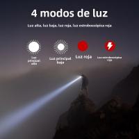 BORUiT Mini Linterna De Corbata LED Con Luz Roja Y Pilas AAA 4 Modos Impermeable Torcha De Trabajo Para Camping Y Búsqueda - details 2