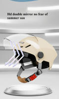 Casco De Mitad De Cabeza Ligero Para Motocicletas Y Scooters Eléctricos Protección UV De Verano Certificado 3C Para Hombres Y Mujeres - details 5