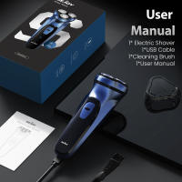 Afeitadora Eléctrica Sejoy Para Hombres Recargable a Prueba De Agua Afeitadora Rotatoria Portátil Para Viajes Con Trimmer De Barba Regalo Ideal - details 7
