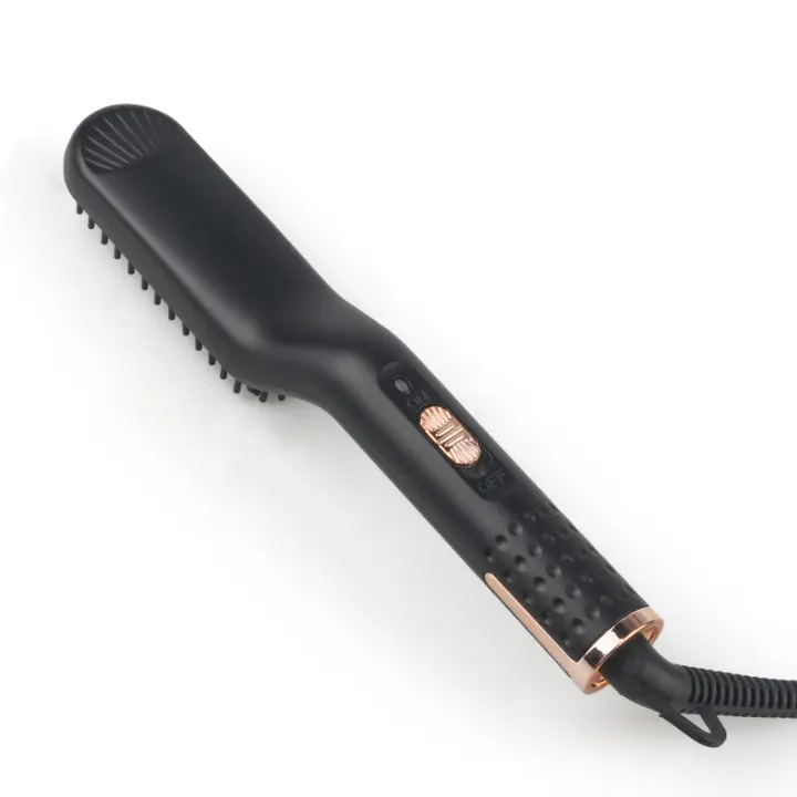Alisador eléctrico de calentamiento rápido para hombres, plancha 2 en 1, alisador de cabello, estilizador de barba, cepillo de peine caliente - 1