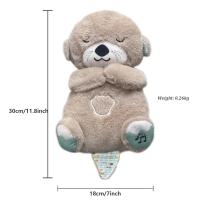 Oso De Peluche Con Sonido Y Luz Para Bebés Juguete Sensorial Cómodo Para Sueño Y Juego Otter Respirable Regalos Para Recién Nacidos - details 1