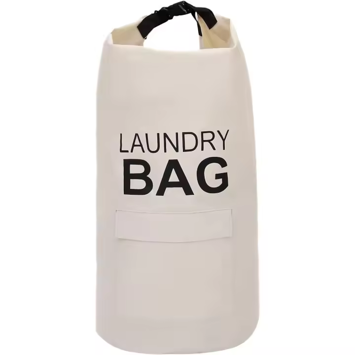 Cesta de ropa plegable con Correa ajustable-Bolsa de ropa Colgante con bolsos para Armario, Detrás de las entradas (beige) - 1