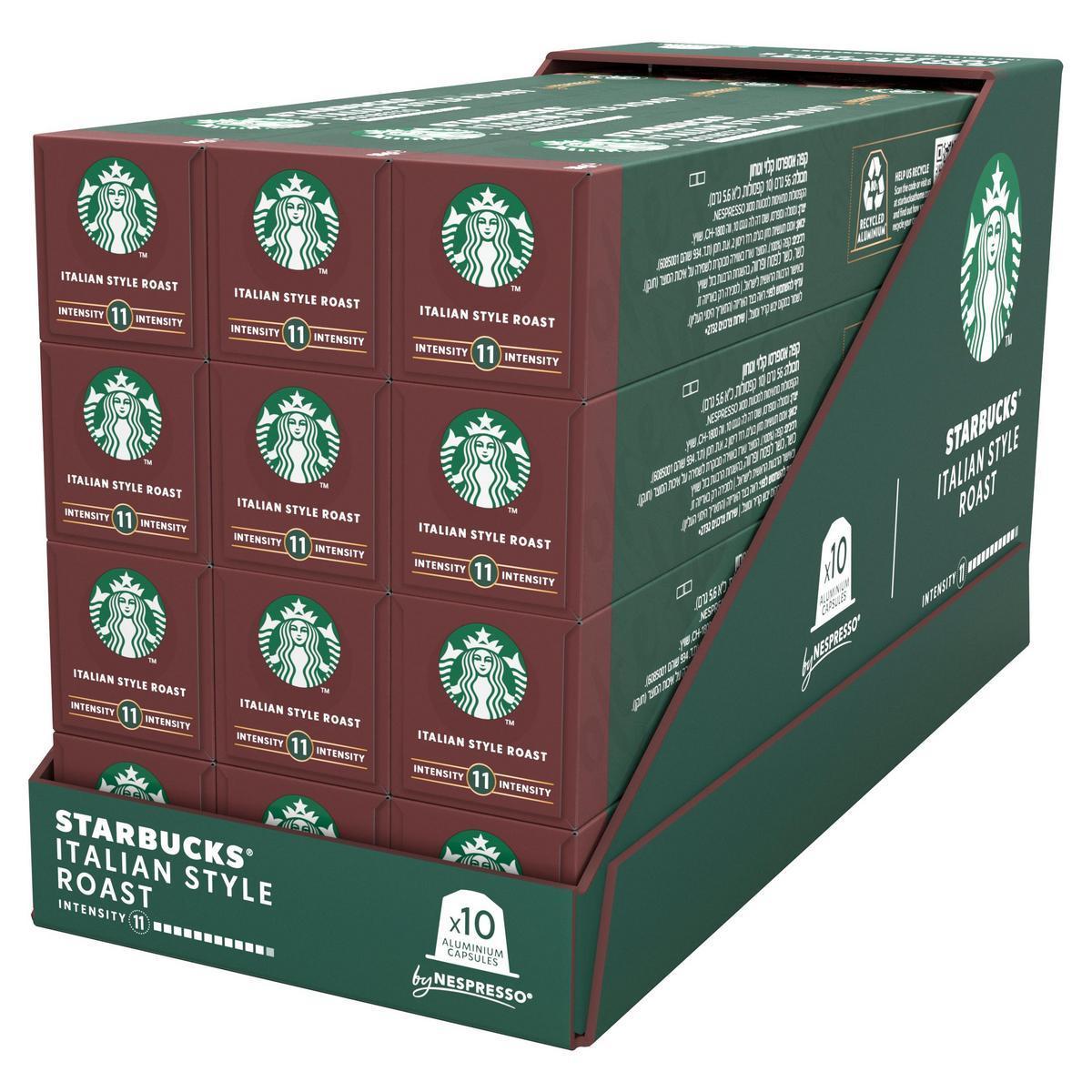 STARBUCKS by NESPRESSO - Italian Style Roast - Tueste Intenso, intensidad 11 - 12x10caps (120 cápsulas)