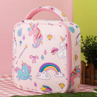 Bolsa De Almuerzo Unicornio Para Niños Y Estudiantes Con Correa Ajustable Y Diseño De Dibujos Animados Termo Para Nevera - details 2