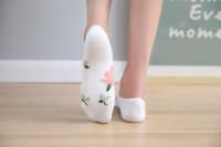 5 Pares De Calcetines De Flor Para Mujer Estilo Harajuku Kawaii Invisible No Show De Poliéster Y Acrílico Moda Coreana - details 6