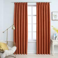 vidaXL Cortinas Opacas con Ganchos 2 Piezas 140x175 cm Crudo Casa Hogar Color Blanco crudo,  Óxido,  Gris y mas - details 1