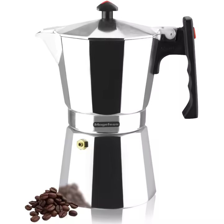 Magefesa Colombia - Cafetera Italiana, Aluminio Extra Grueso, Todo Tipo de Cocinas, NO APTA PARA LAVAVAJILLAS E INDUCCIÓN - 1