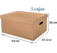 Caja cartón con tapa, caja automontable multiuso de cartón. Fácil Montaje, con asas para facilitar su transporte, cajas para envíos mudanzas almacenaje - details 4