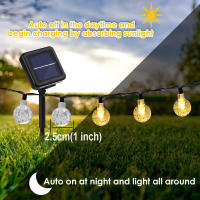 Luces De Cadena Solar Para Exterior 50 LED 33FT Con 8 Modos De Iluminación Impermeables Luz Solar Para Patio Estilo Moderno - details 1