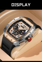 Reloj Deportivo Para Hombre 2024 LIGE Marca Top Lujo Reloj Militar Impermeable Cronógrafo De Cuarzo De Lujo Con Manos Luminosas Y Fase De La Luna - details 15