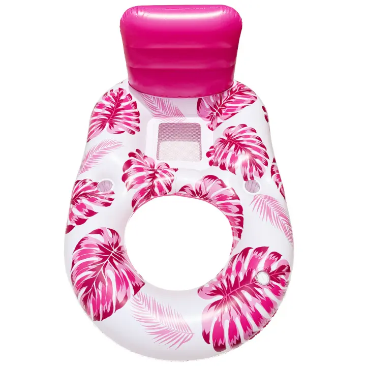 Stock engosado Adulto inflable HOJA DE Arce float de Malla multiuonal reclinable en el agua con soporte de Taza Cama floating Creative - 1
