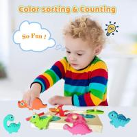 Puzzle De Dinosaurio De Madera Juego Educativo Montessori Para Niños Juguete De Aprendizaje Temprano De 3D Regalo Para Niños De 3-6 Años - details 8