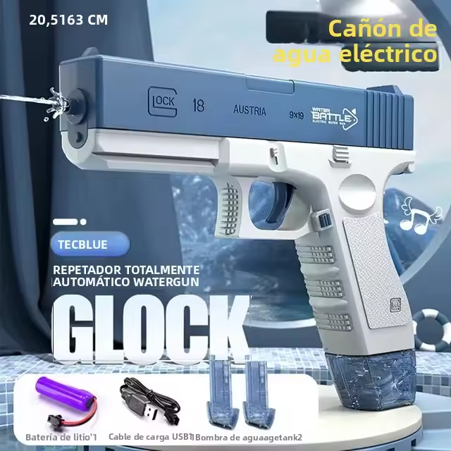 Pistola De Agua Eléctrica Para Niños Grande Capacidad Juguete De Verano Para Piscina Y Playa Divertido Juguete Electrónico Para Niños - 1