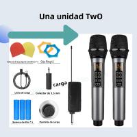 Nuevo Micrófono Inalámbrico Profesional ECHO Dual Canal UHF Para Fiesta Karaoke Iglesia Performance En Escenario Longitud De Distancia - details 12