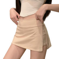 Falda Mini Bodycon Casual Para Mujer Con Abertura Lateral Cintura Alta Estilo Verano Polyester Transpirable A-Line - details 2