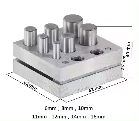 Juego De Cortadores De Discos De Joyería Manual Con 7 Agujeros Herramientas De Corte De Molds Redondos Para Metal - 1