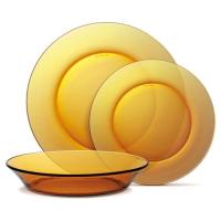 Duralex® Colección Lys ,Plato de cena，cristal Vermeil,Juego de 18 piezas , OK microondas y lavavajillas, Made in France - details 0