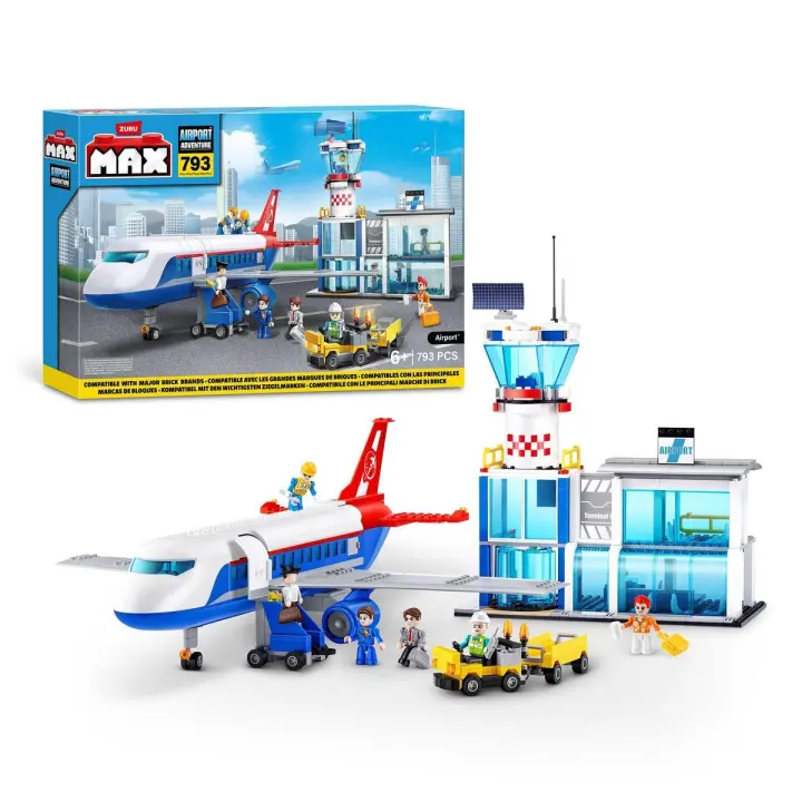 MAX CITY - Aeropuerto 793 Bloques de Construcción Compatibles  ¡Construye tu Propio Centro de Vuelo! - 1