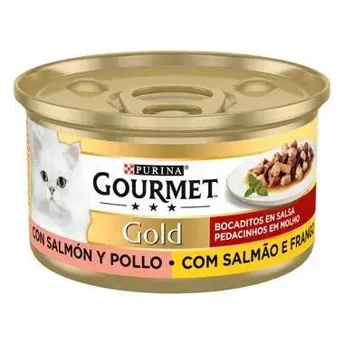 Gourmet Gold Bocaditos Salsa Salmón y Pollo (24x85gr) - 1