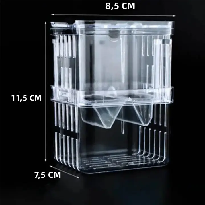Caja De Cría Para Acuario Divisor De Acrílico Pequeño Para Peces Agressivos Camarones Y Peces Payaso Herramienta De Reproducción Y Incubación Para Peces Heridos - 1