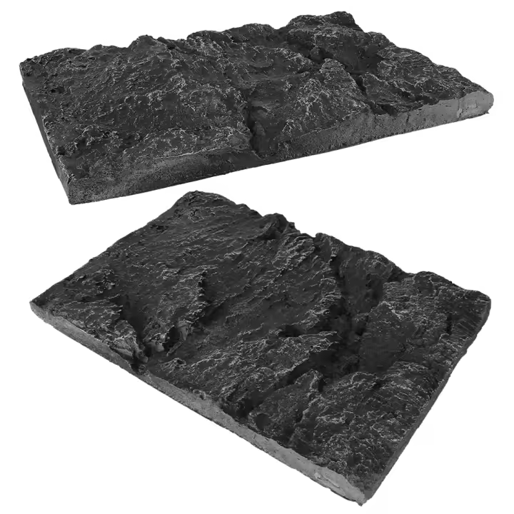 2 Pcs Fondo De Acuario 3D Para Tanque De Peces Y Terrario Adhesivo De PU Decorativo Personalizable Para Reptiles Y Tortugas - 1