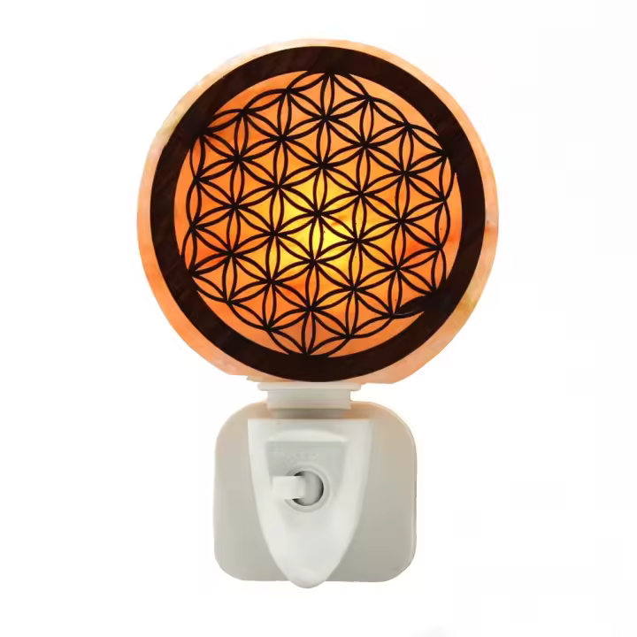 PLUSHOME Lámpara De Noche De Sal del Himalaya 7.5 X 12.8 Cm,Enchufe Giratorio Super Conveniente - 1