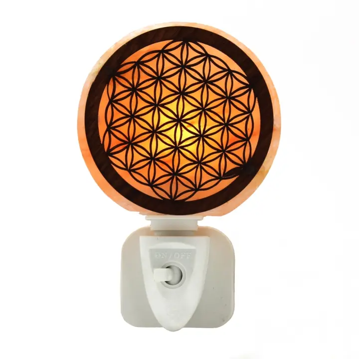 PLUSHOME Lámpara De Noche De Sal del Himalaya 7.5 X 12.8 Cm,Enchufe Giratorio Super Conveniente - 1