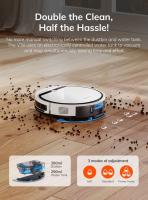 ILIFE V3X Aspiradora robot, 2 en 1 aspiradora y fregona, succión de 3000Pa, recipiente de polvo de 300 ml, planificación giroscópica, control inteligente de la aplicación, tiempo de ejecución de hasta 120 minutos - details 1