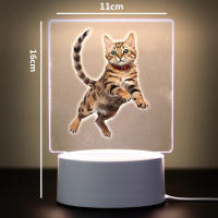 Lámpara De Mesa USB Con Ambiente De Gato Luz Nocturna RGB LED Decoración Para Habitación Regalo Iluminación De Ambiente RGB LED - details 7