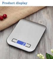 Báscula De Cocina Electrónica De Acero Inoxidable Con Pantalla LCD Herramientas De Hornear Para Alimentos Y Joyas Peso De Bocadillos Precisión 1g No Incluye Batería - details 11