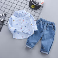 Conjunto De Ropa Para Bebé Niño Primavera Otoño Camisa Pantalones 2 Piezas Casual Cómodo Talla Ajustada Diseño De Dibujos Animados - details 4
