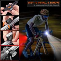 Juego de luces de bicicleta, potente Kit de luz de bicicleta LED, luz de bicicleta IPX5 impermeable USB recargable luces de bicicleta, luz de bicicleta de carretera delantera y trasera para hombres y mujeres niños 4/6 modos - details 3