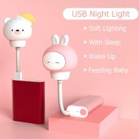 Lámpara Nocturna USB LED Para Niños Con Diseño De Oso Pollo Gato Control Remoto Decoración Para Dormitorio De Bebé Luz De Noche Animal ABS Sin Baterías Incluidas - details 5