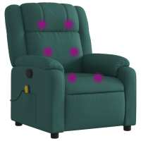 vidaXL Sillón de masaje reclinable de tela Gris claro, Gris oscuro, Negro Sillon Dormitorio Sillon Comodos Silla Relax Sillón Sofá - details 1