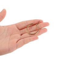 10Pcs Gancho Para Pendientes Abierto De Acero Inoxidable 15-50mm Base Para Anillos DIY Accesorios De Joyería De Hilo Metálico - details 5