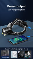 Linterna Frontal Super Potente XHP360 COB Con Zoom Telescópico Luz LED Rechargeable USB Para Pesca Nocturna Rescate Caving Y Caza - details 16