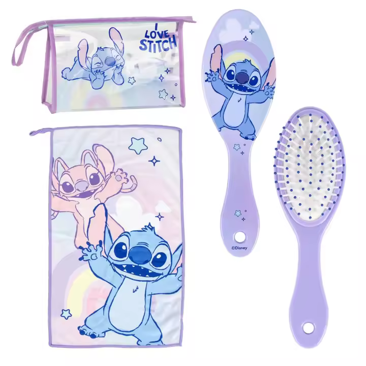 Stitch & Angel Neceser Aseo Infantil Set de Toalla y Cepillo para Niños - 1