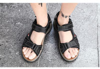 Sandalias De Verano Para Hombre En Cuero Genuino Gladiador Cómodas Para Playa Y Exteriores Tallas 38-46 Cierre Con Hebilla - details 19